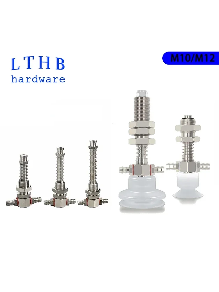 Tampon de Base de tasse à ventouse sous vide, 2 pièces, filetage M10, accessoires de manipulateur pneumatique, raccord de bielle à ventouse