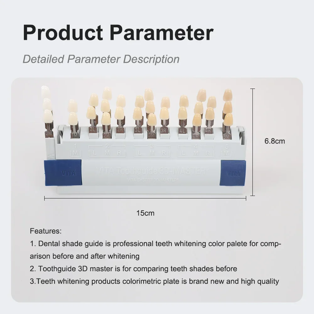 Dental Lab Bleach Shade Guide Vita 3D Master 29 Colors Teeth Whitening Comparing Toothguide Dentistry Clinic Colorimetric Plate