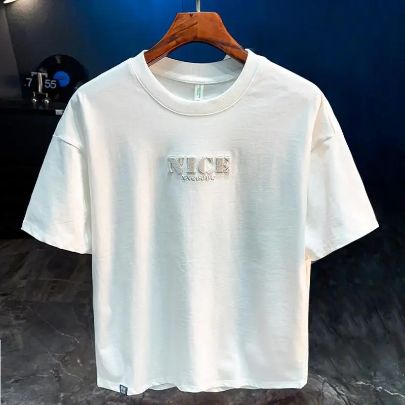 

2025 New Printed Short sleeved T-shirt for Men's Summer, Loose, Trendy, Fashionable and Handsome Top