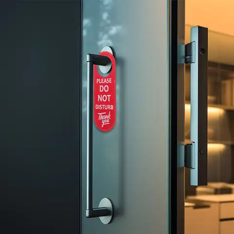 3Pcs Please Do Not Disturb Door Sign Double Sided Privacy Hanger for Hotel Office Home Meeting Room Bedroom