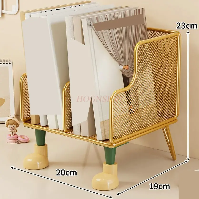 1pcs Layered bookshelf on desk, office desktop storage rack, simple children's small storage rack, student storage