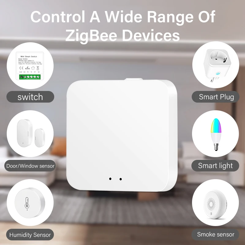 Tuya Zigbee 3.0 Gateway Hub Compatible Multi-molde Bridge Smart Home APP Remote Control Tuya Devices Works With Alexa Google