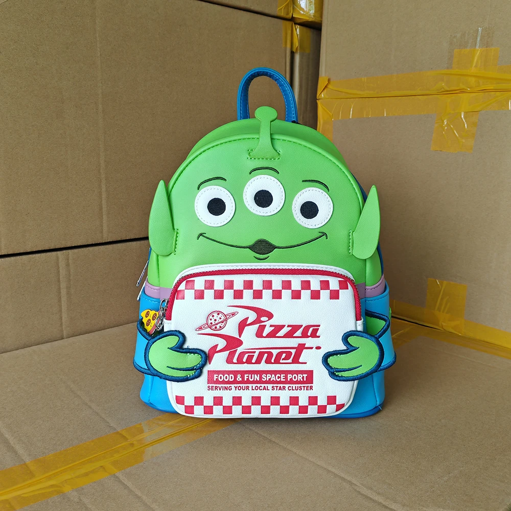 Genuine Disney Loungefly Toy Story Alien Cartoon Summer Travel Backpack Double Shoulder Backpack For Girlfriend Birthday Gift