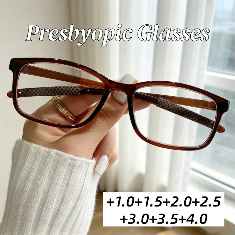 

New High Quality Ultra Light Square-Frame Anti-Blue Light Presbyopia Glasses Outdoor Stylish High-Definition Reading Eyeglasses
