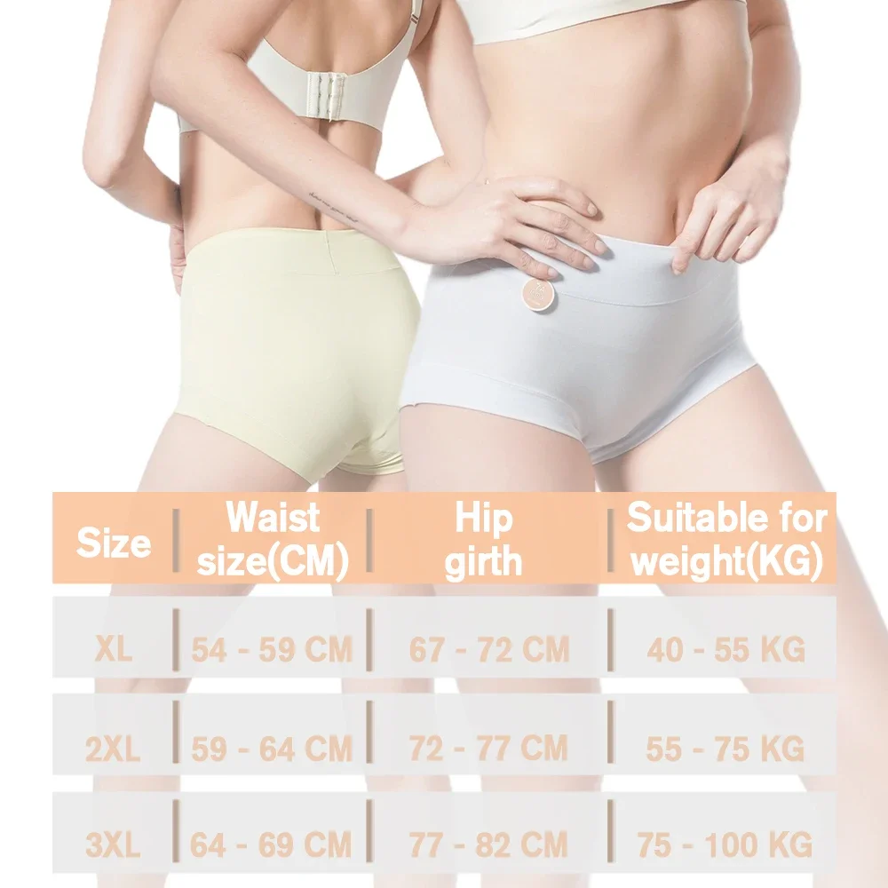 1PC Panties Womens Cotton 100% High Waist Underwear Solid Color Briefs Daily Home Boxers Breathable Female Underpants 40-100kg