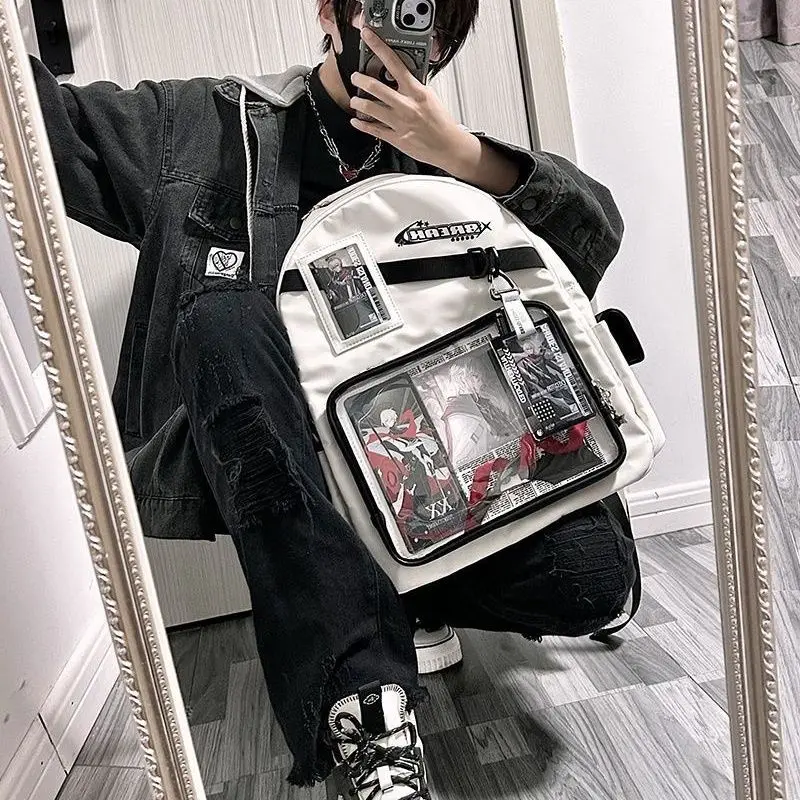 Ita Bag Preppy Style Transparent Backpacks for Women Man 2024 New Popular Display Canvas Rucksack Spring Bolsa Mujer Сумка