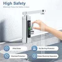 3KW Elektrischer Durchlauferhitzer LED Wasserhahn Bad/Küche Sofort Warm Armatur