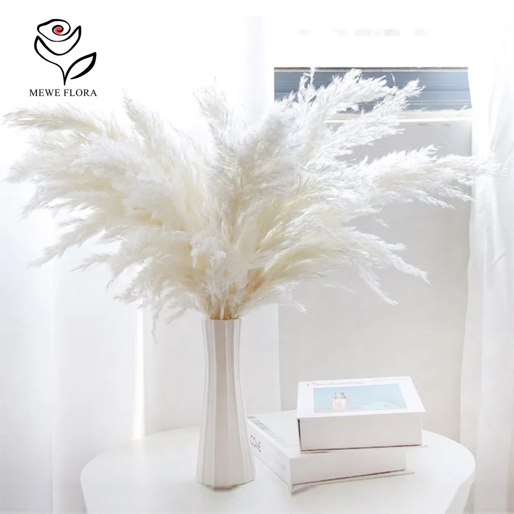 

Nordic Natural Dried Flowers Fluffy Water Pampas Grass Bouquet for Country Boho Home Wedding Table Decoration Photography Props