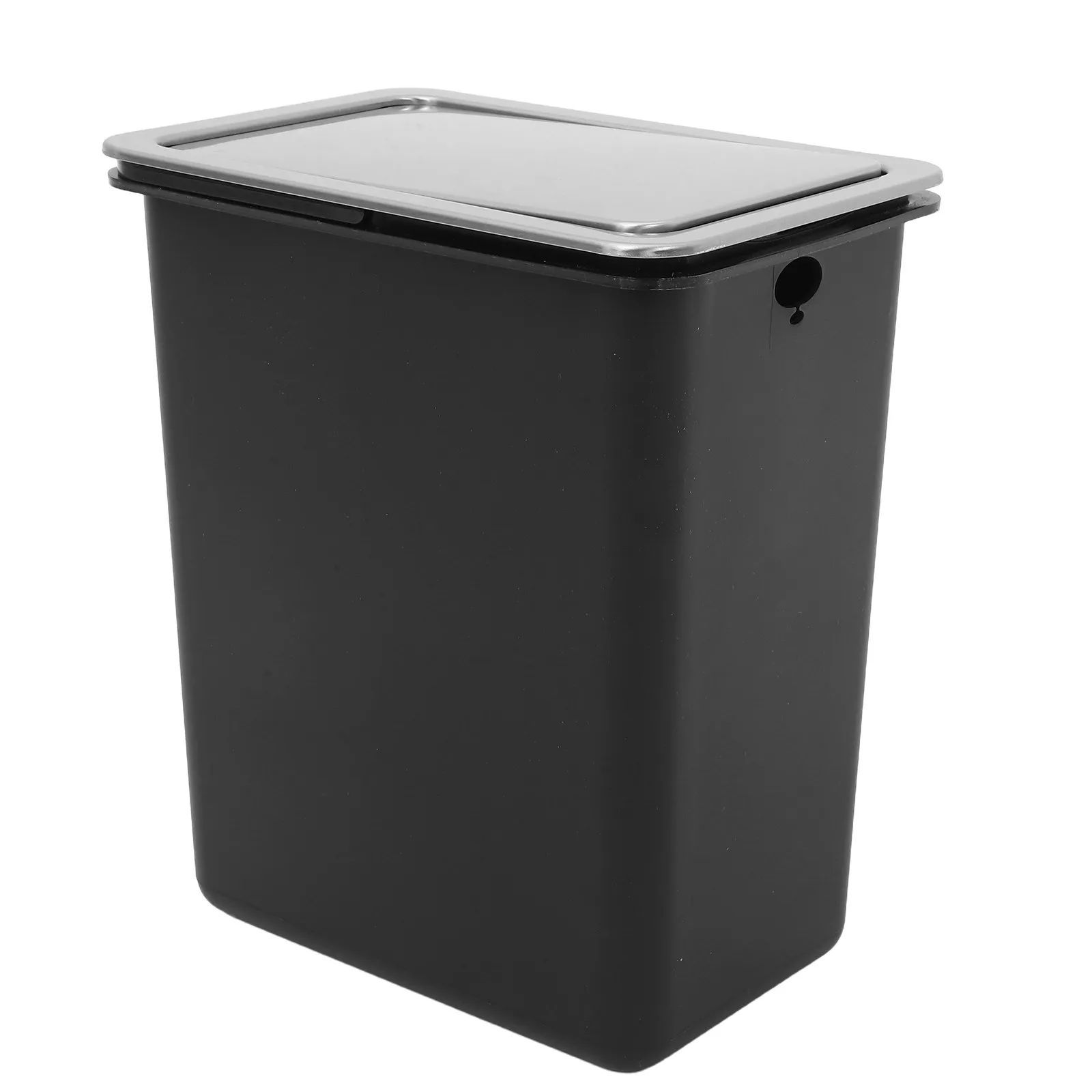 

1Set Kitchen Garbage Bin Stainless Steel Embedded Waste Lid Countertop Flip Swing Lid Recessed Trash Can Odor Proof Silent