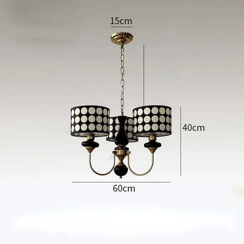 American Style New Model Retro Chandelier Suitable for Living Room Villa Hotel Bedroom Minimalist