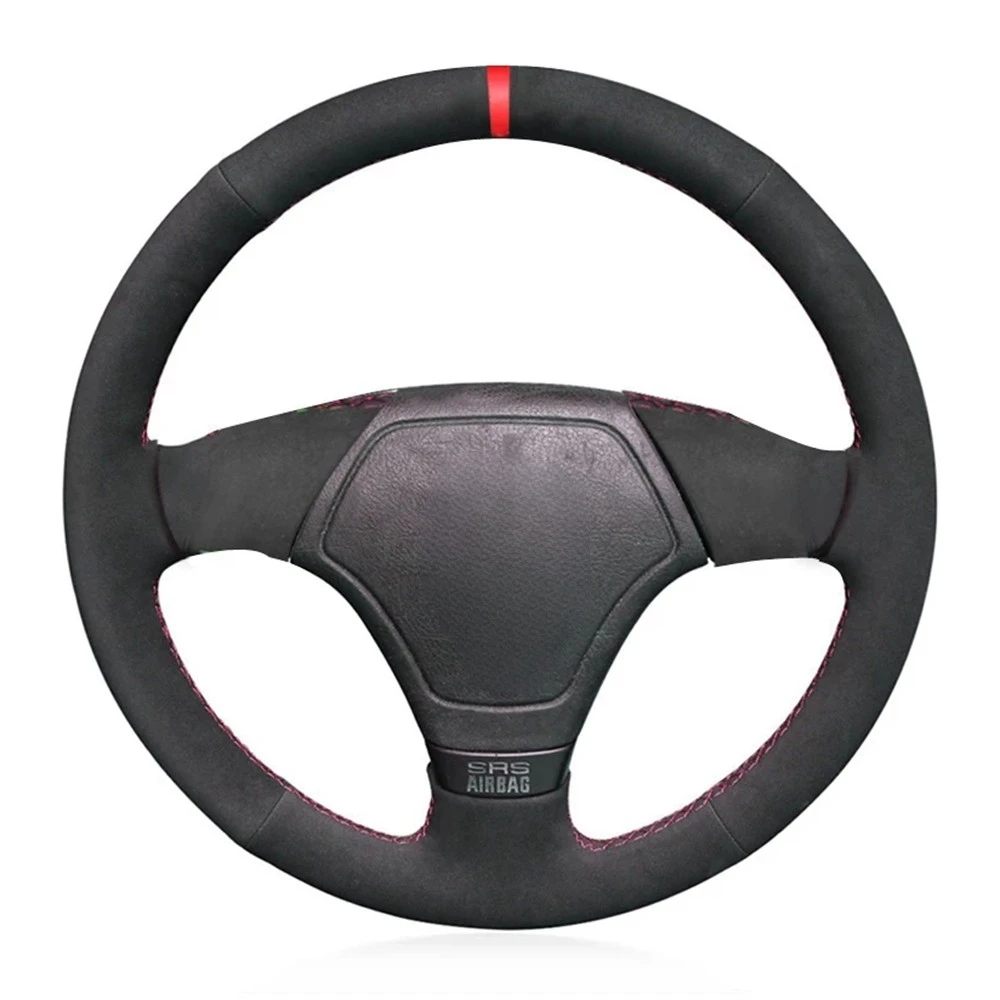 Anti-slip Black Suede Car Steering Wheel Cover For BMW 3 Series E36 E46 1995-2000 5 Series E39 1995-1999 8 Series E31 1995-1997