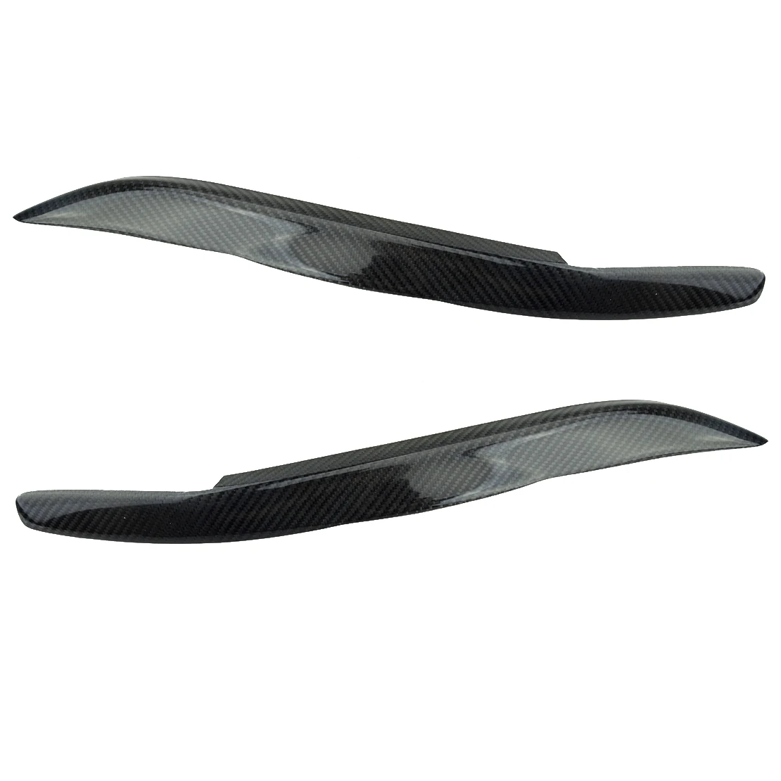 1 Pair Front Left & Right Headlight Eyebrow Eyelid Trim Decorative Fit for Subaru Legacy 2006 2007 2008 Black Carbon Fiber New view 3