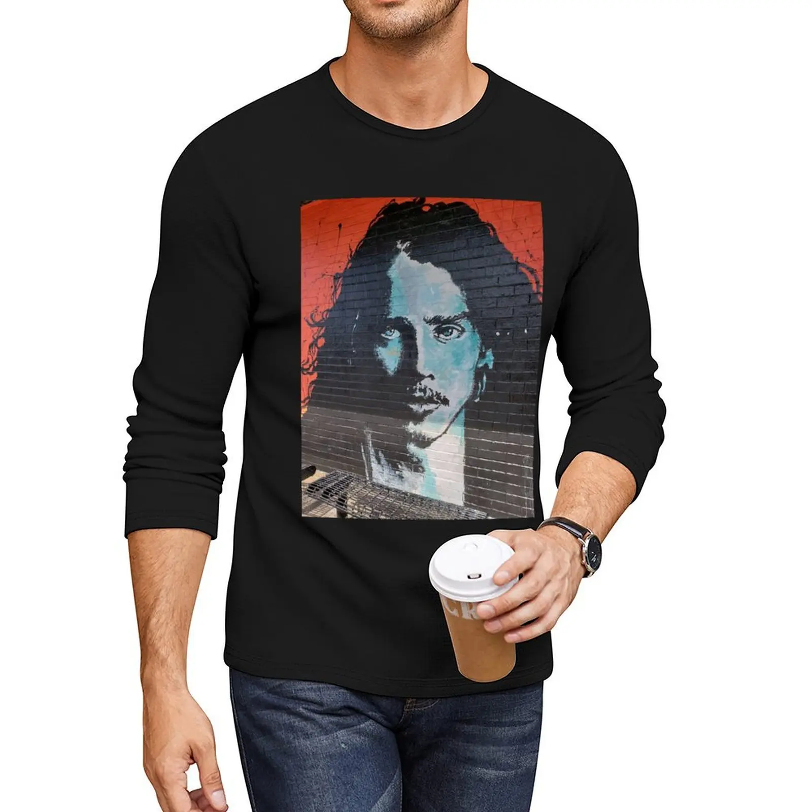 

Chris Cornell Mural Seattle, WA Long T-Shirt new edition t shirt oversized t shirt aesthetic clothes mens cotton t shirts