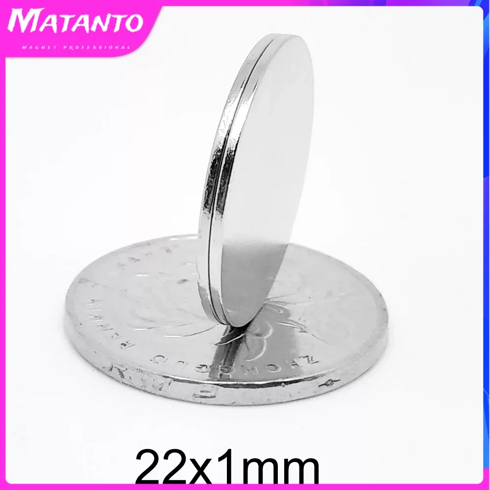 

10/20/50/100PCS 22x1mm Strong Cylinder Rare Earth Magnet 22mm x 1mm Fridge Round Neodymium Magnets N35 Magnetic