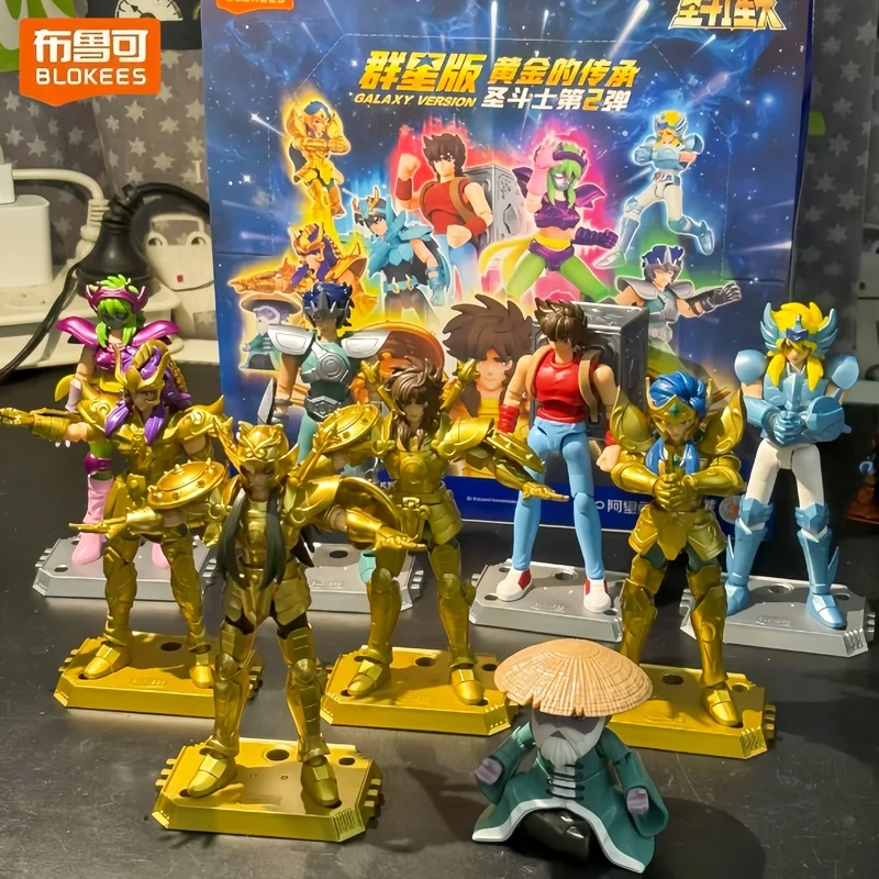 Оригинальные блоки Blokees в наличии Saint Seiya Aquarius Hyoga Star Collection Series, 2-я волна, строительный блок, глухая коробка, экшн-фигурки, игрушки