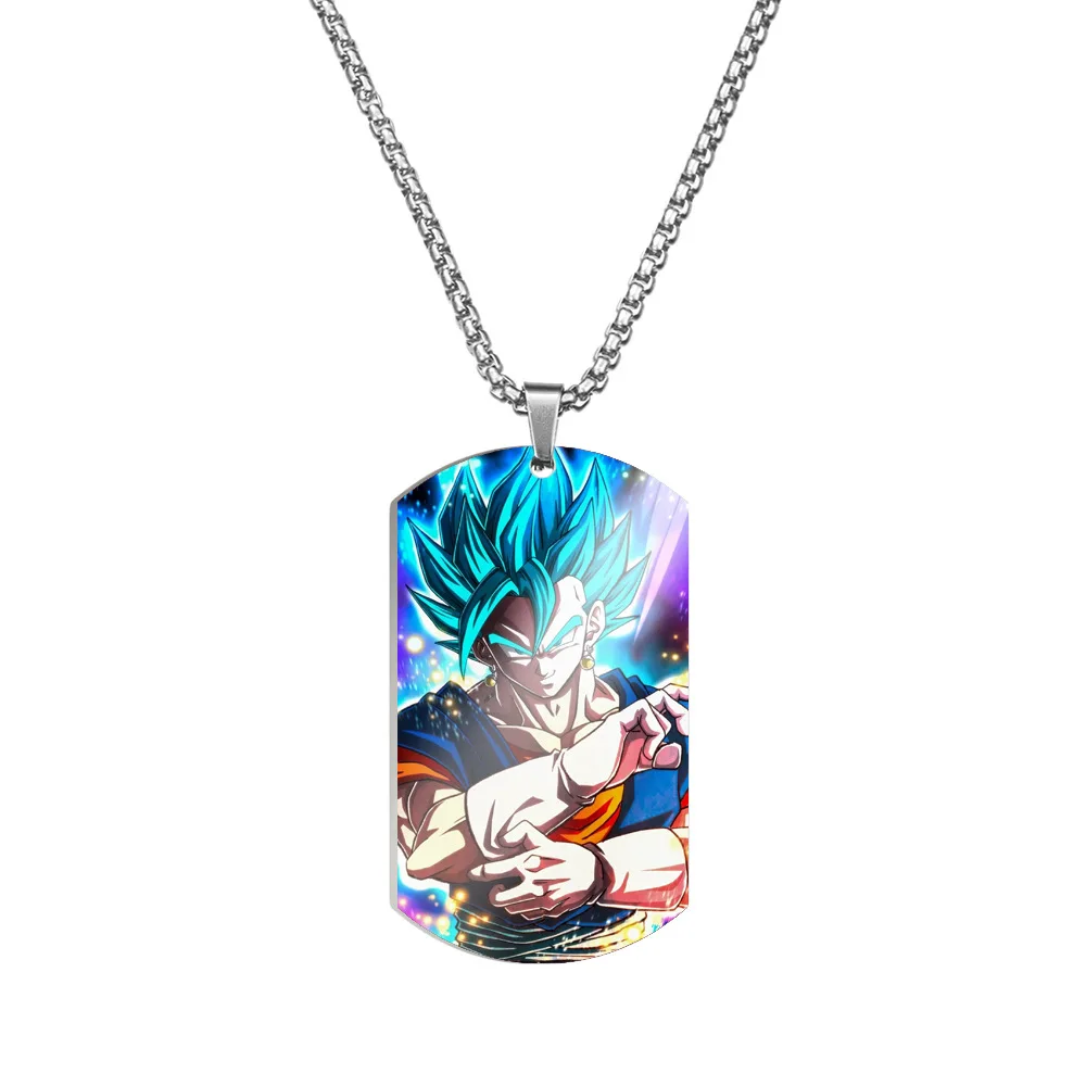 Dragon Ball collana in acciaio inossidabile Goku Figure Kawaii Dog Tag ciondolo catena collana Charms accessori gioielli decorazione