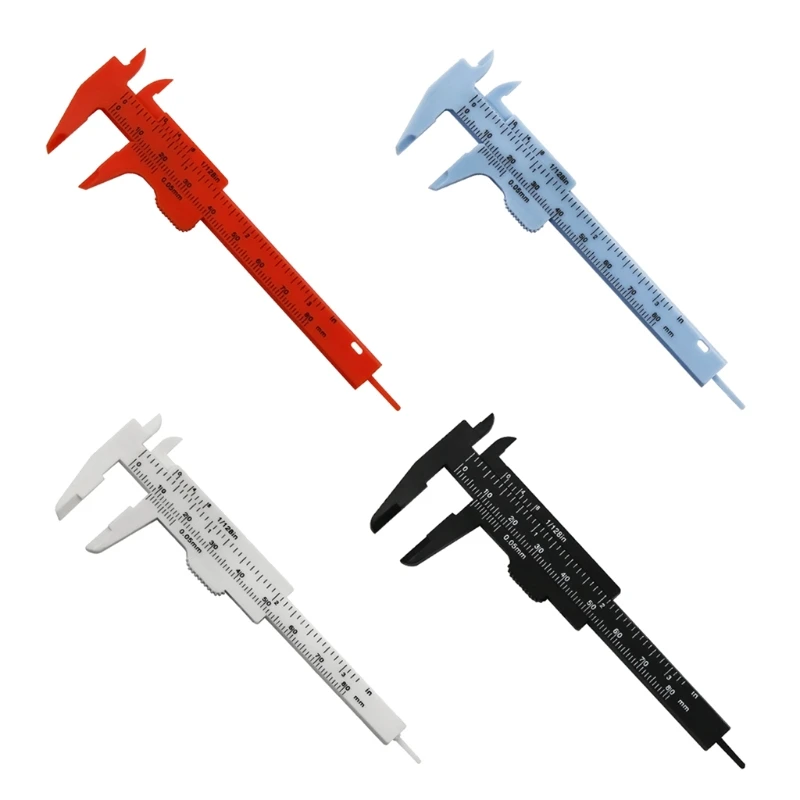 พลาสติก Caliper 4pcs 3 นิ้ว Vernier Caliper MINI เลื่อน Caliper เครื่องวัดเส้นผ่าศูนย์กลางแบบ Dial Dropship