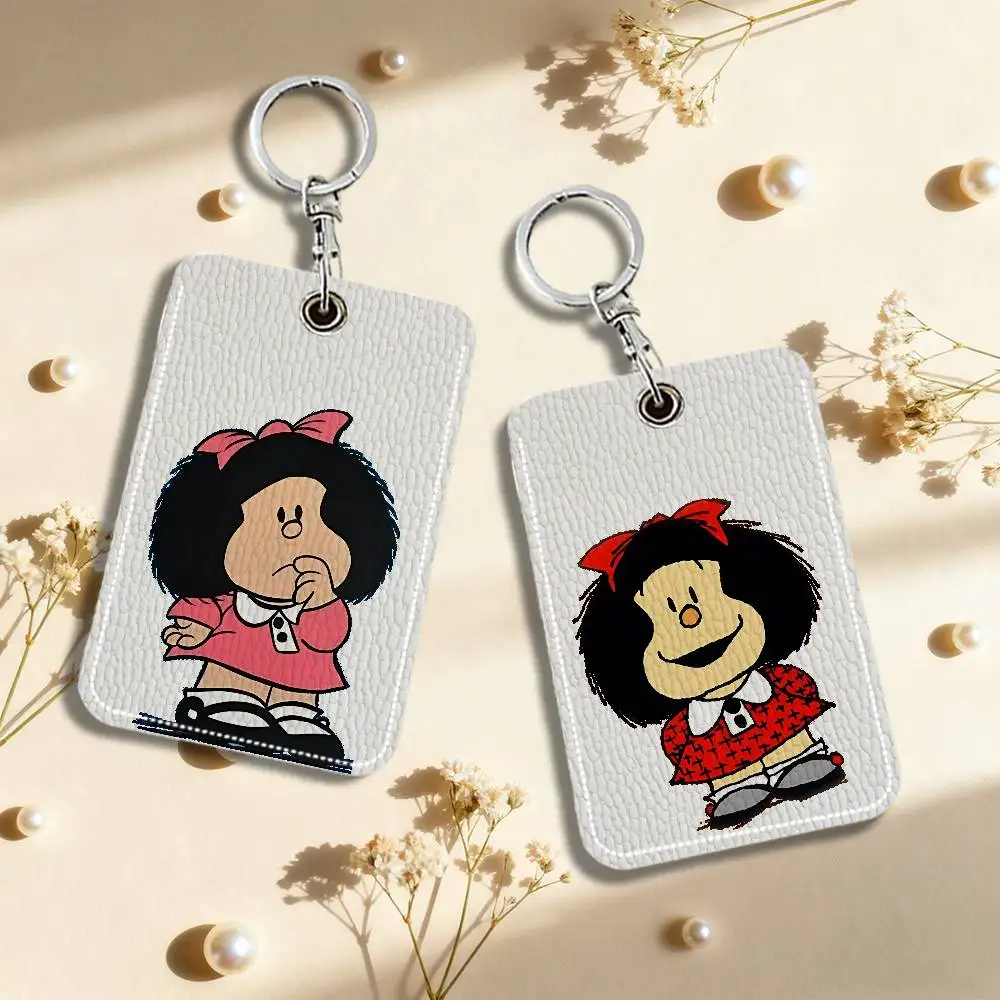 

M-Mafalda Keychain Card Holder, Badge Credit Card Holder, Student ID Card Holder, Bus Cards Cover
