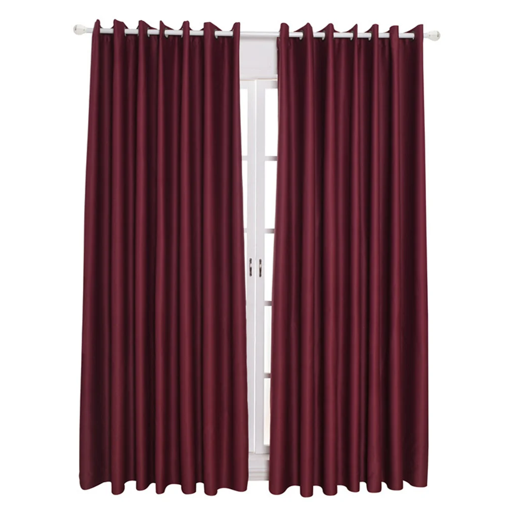 ผ้าม่านกันแสง 1 ชิ้น ขนาด 140*245 ซม. ลายดอกไม้พิมพ์บนผ้าโพลีเอสเตอร์คุณภาพพรีเมียม สีแดง สำหรับห้องนอน ห้องน้ำ ประตู