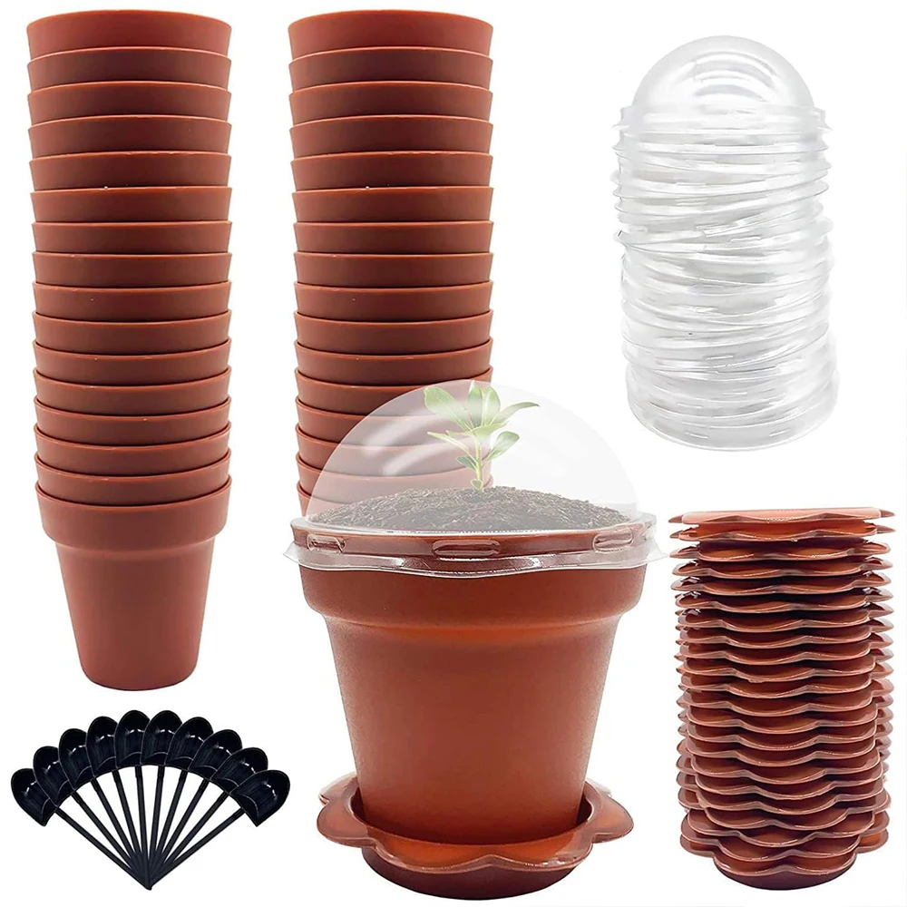 

20Pcs Thickened Succulent Flowerpot Plastic Garden Nursery Seed Flower Pots Modern Flowerpot Succulent Plant Outdoor Table Decor