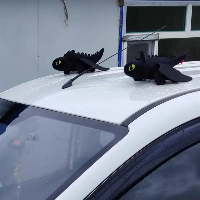 Kawaii Anime Dragon Tamer Toothless Baby Wings Moving Roof Doll Cute Cartoon Car Exterior Sunroof Pendant Dolls Toys Kids Girl