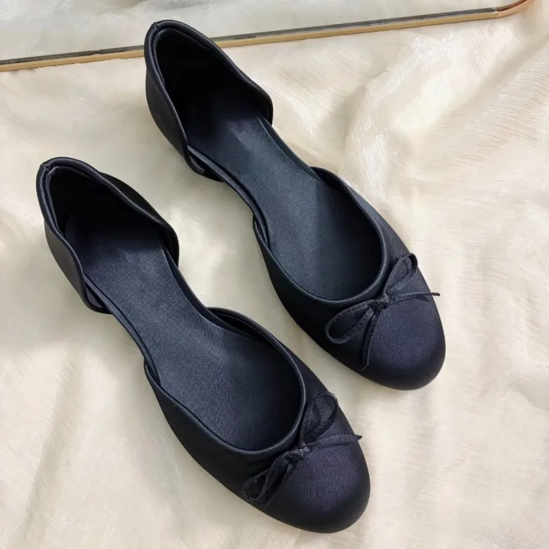 2026 New Style Fashion Mary Jane Shoes - Women's Hollow Inner Heighted Bowknot Low-cut Single Shoes view 2