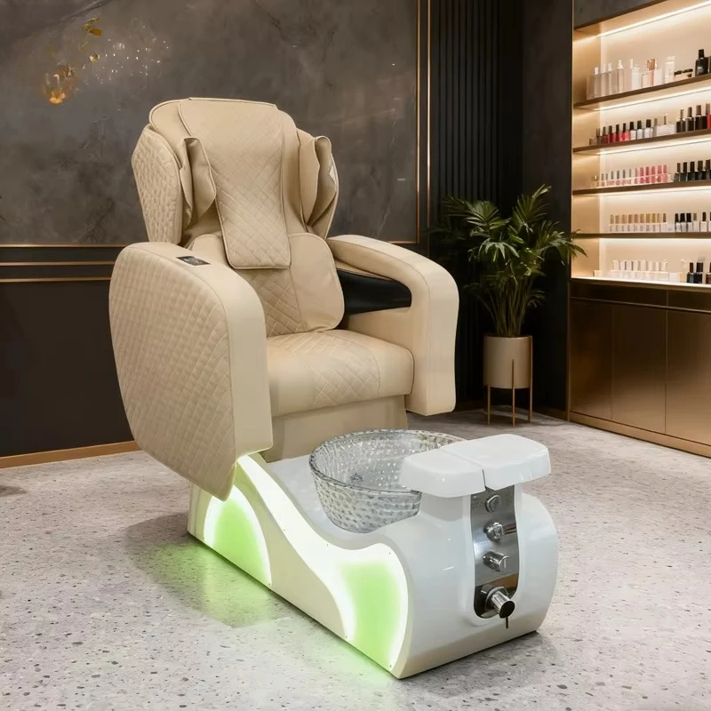Salon Massage Foot Spa Chair Electric Human Touch Massage Pedicure Chairs  Pipeless No Plumbing Foot Spa Chair for Sale
