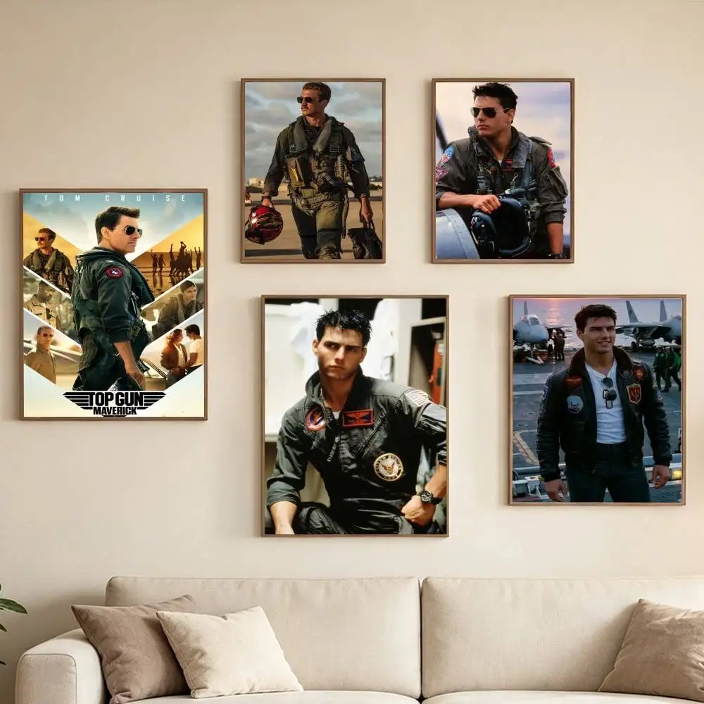 Top Gun Maverick-K Tom Cruise Poster Waterproof Wall Art Sticker For Bar Living Room Vintage Decor High Quality Print Gift