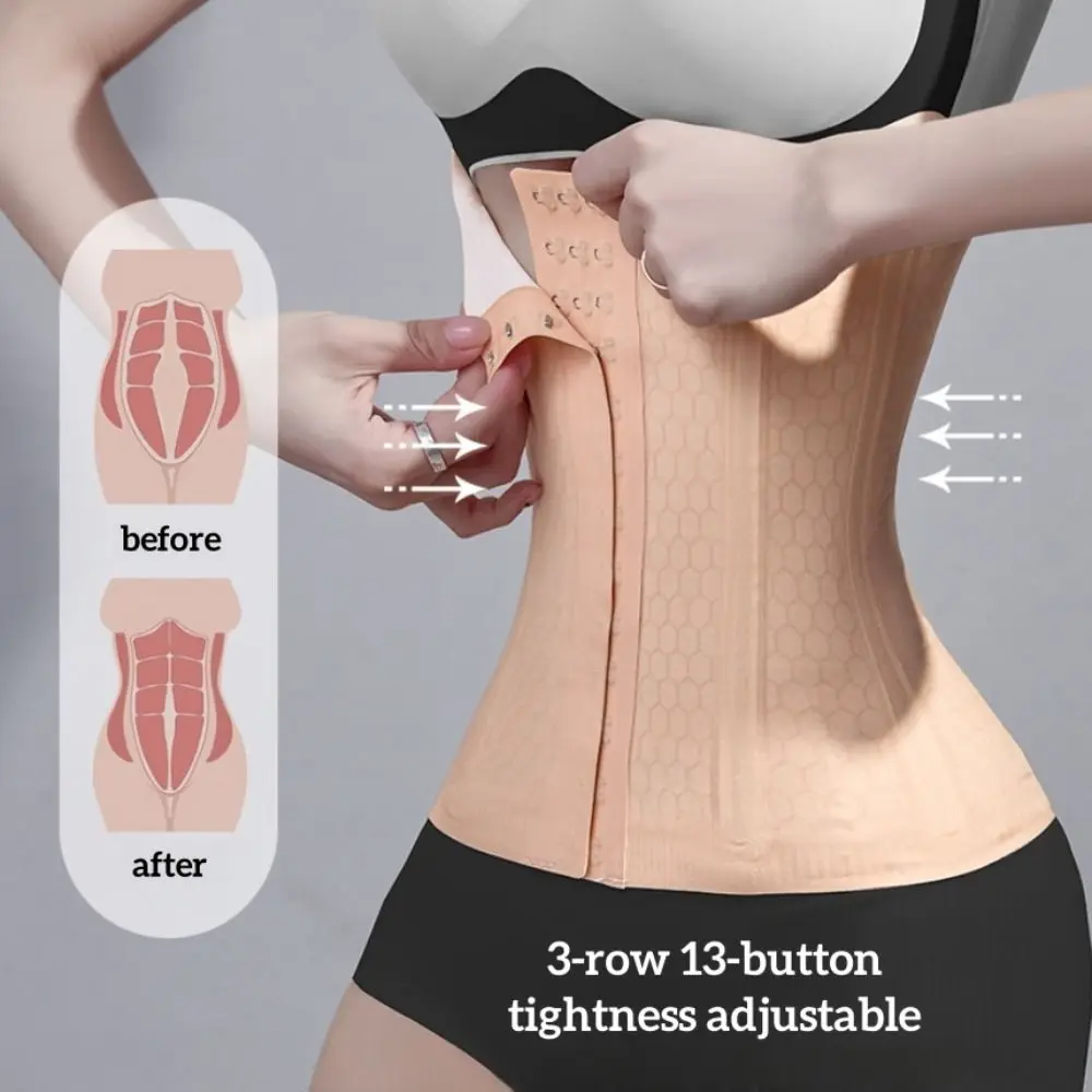 

Fishbone Support Tummy Control Shapewear Slimming Postpartum Corset Belt Belly Contracting Adjustable Buckle Shapewear Women