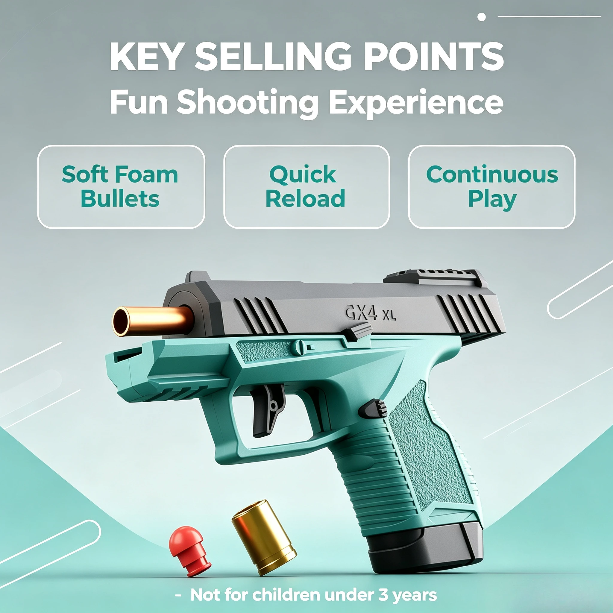 Mini Gx4 Pocket Toy Gun Continuous Shell Throwing Macara Education Gun Model Soft Bullet Launcher BlowBack Airsoft Small Pistol