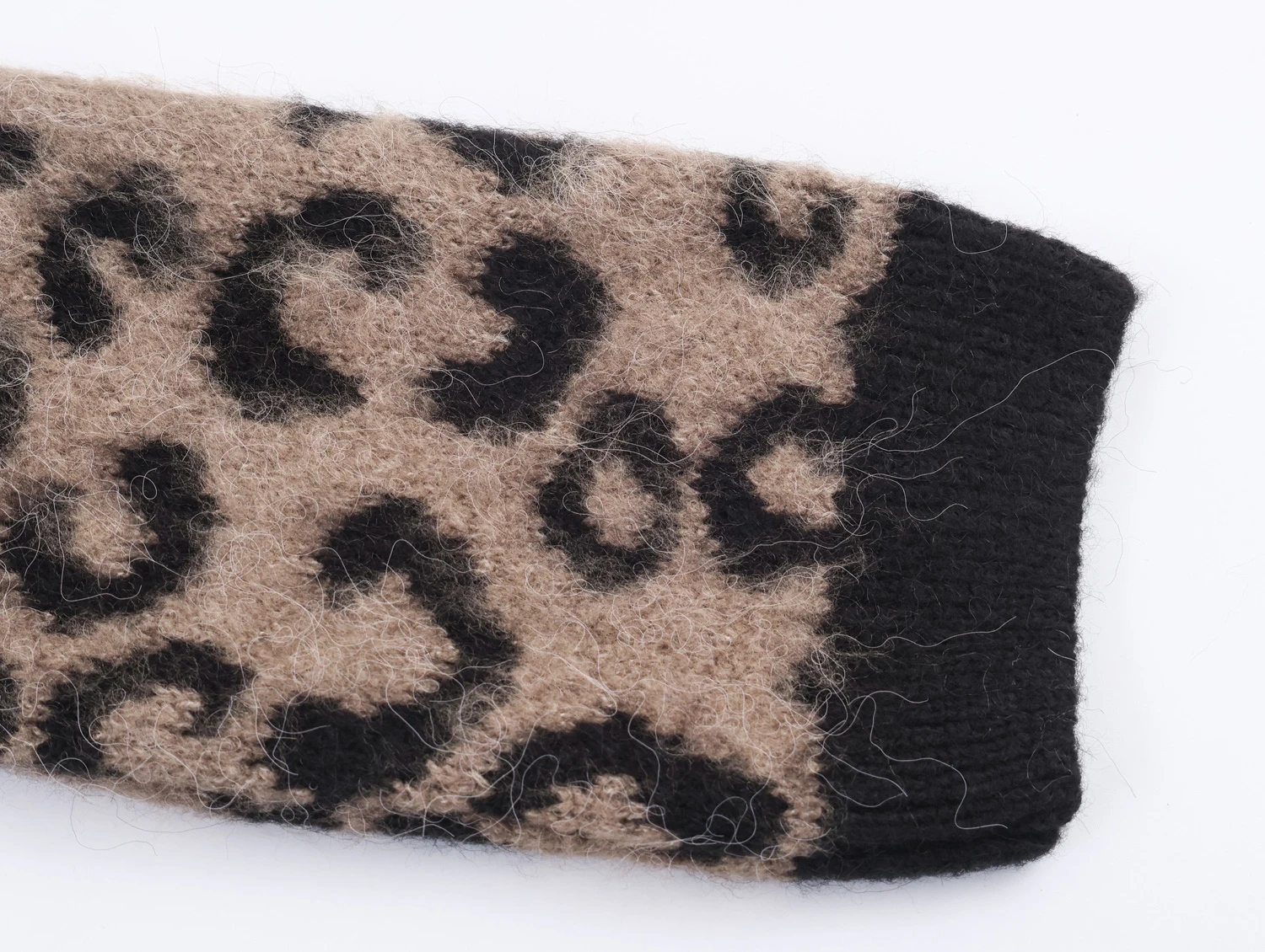 ZERAINS Damski zimowy nowy modny uniwersalny sweter rozpinany z okrągłym dekoltem, z żakardowym wzorem zwierzęcym, dzianinowy kardigan, kurtka