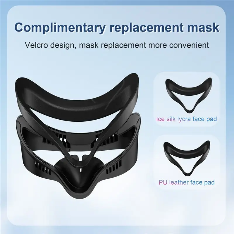 ABGI Face Cover with Cooling Fan for S, Adjustable Speed VR Facial Interface with PU Leather Cushion, Enhanced Air Circulation