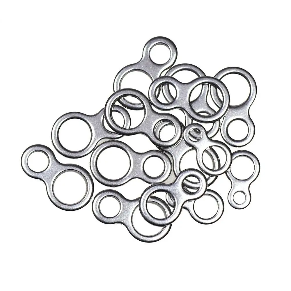 10Pcs Stainless Steel Fishing Solid Ring 8 Shape Double 8 Jigging Rings Swivels Lure Jig Trolling Connector