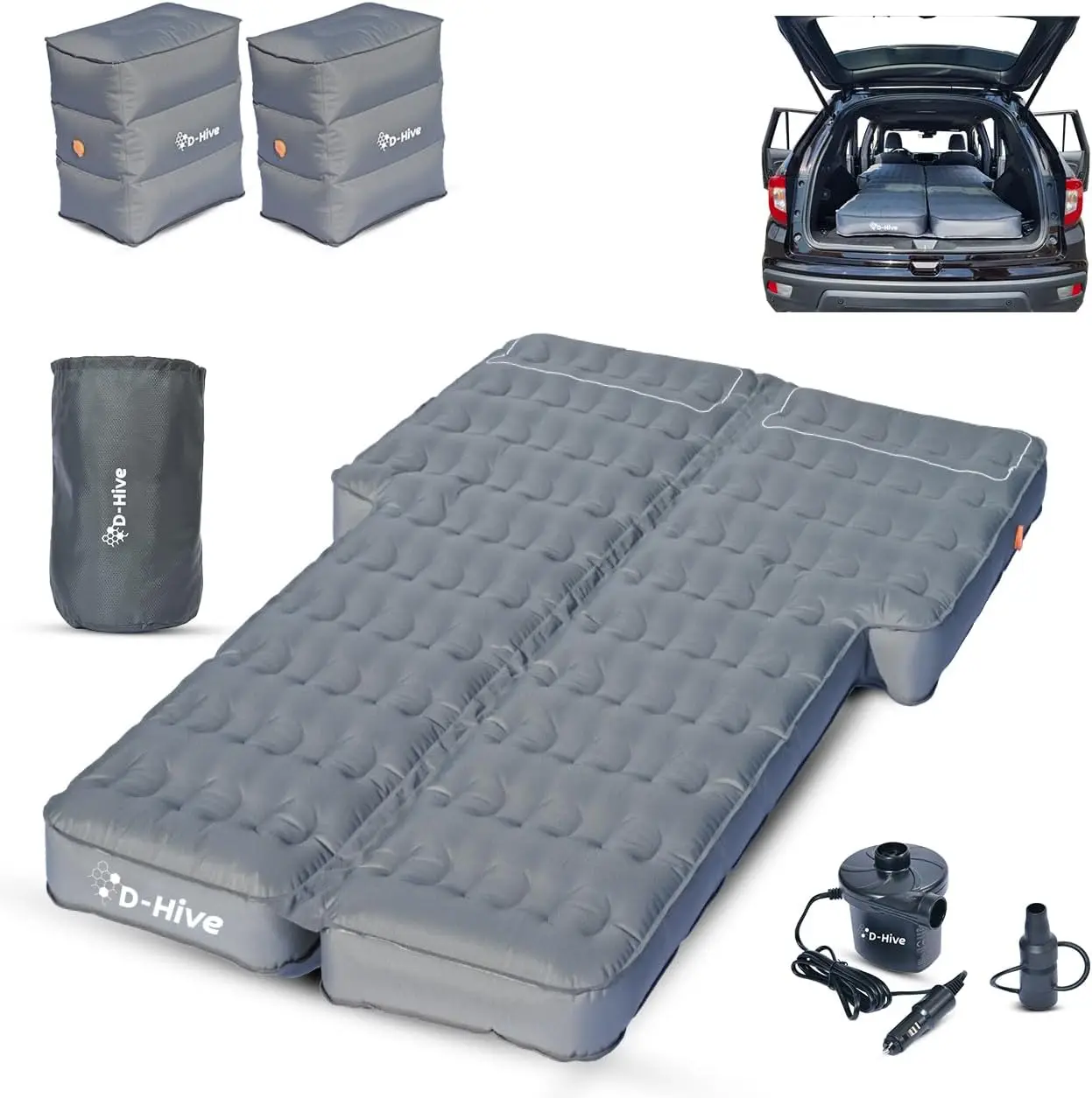 

Unbeatable Durability SUV Air Mattress for Car Camping, Durable Extra Thick 300D Oxford Fabric, Quick Easy Se