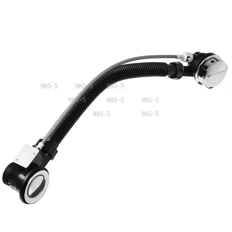 Rotary Bathtub Drain Plug Brass Bathroom Overflow Stopper Tub Waste Drain Filler