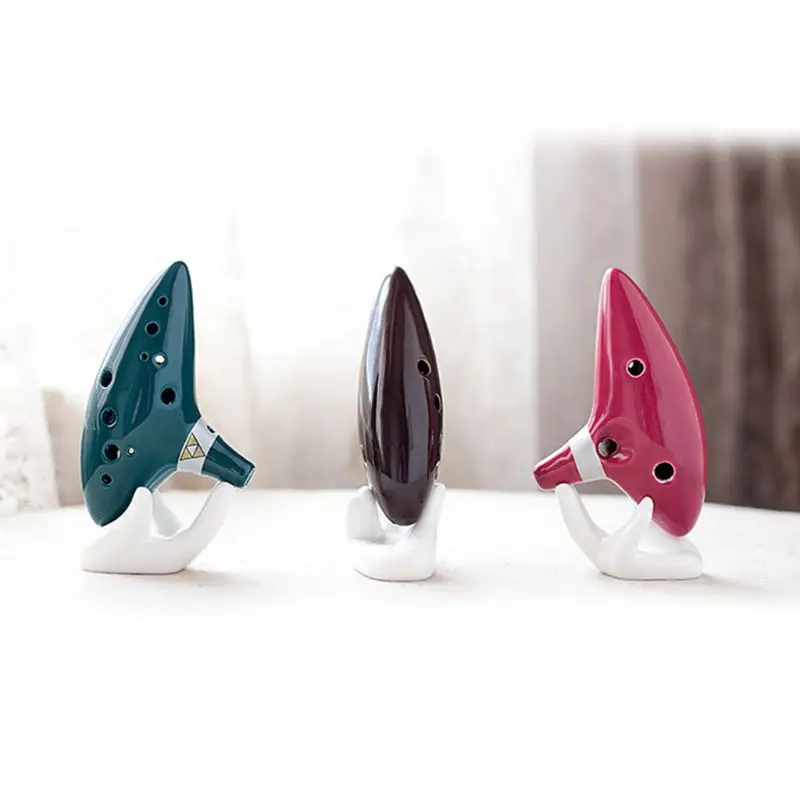 Ocarina Display Holder Ocarina Ceramic Hand Stand, White Ceramic Ocarina Support Dropship