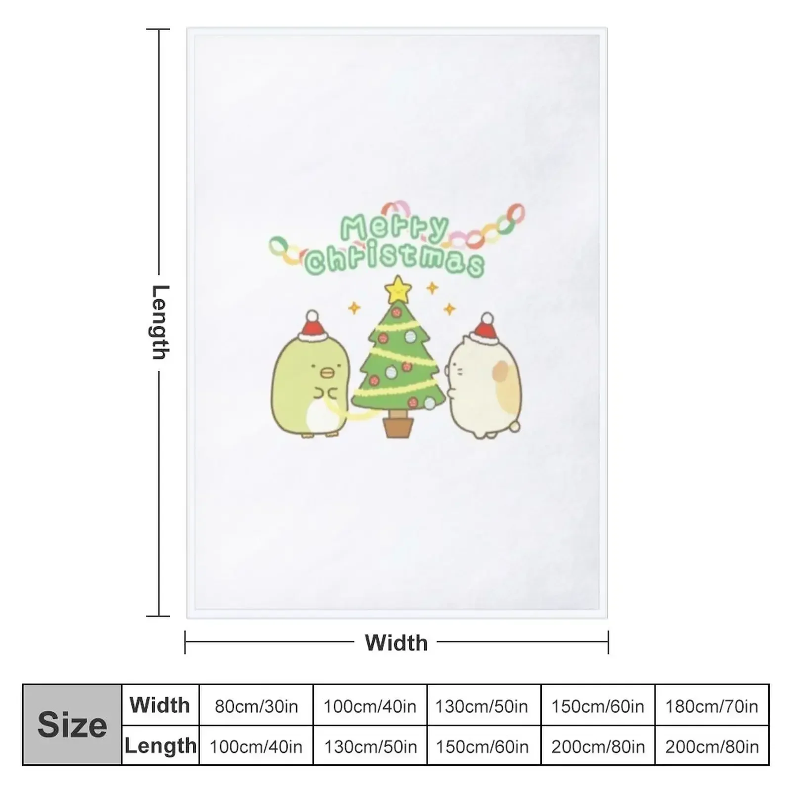 Sumikko gurashi christmas Throw Blanket Sleeping Bag Flannel Retros Comforter warm for winter decorative Blankets
