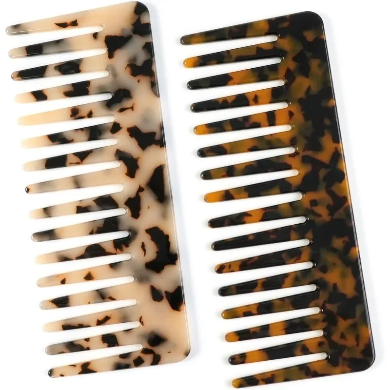 Cellulose Acetate Large 5.9 Inch Hair Detangling Comb，Wide Tooth Comb for Wet and Dry Hair, Large Wide Tooth Combs for Women