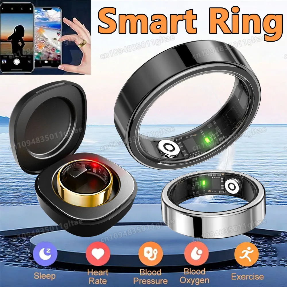 

Умное кольцо для мониторинга сердечного ритма, артериального давления, сна и отслеживания активности, водонепроницаемое IP68, для мужчин и женщин, подарок на праздник AT-1282