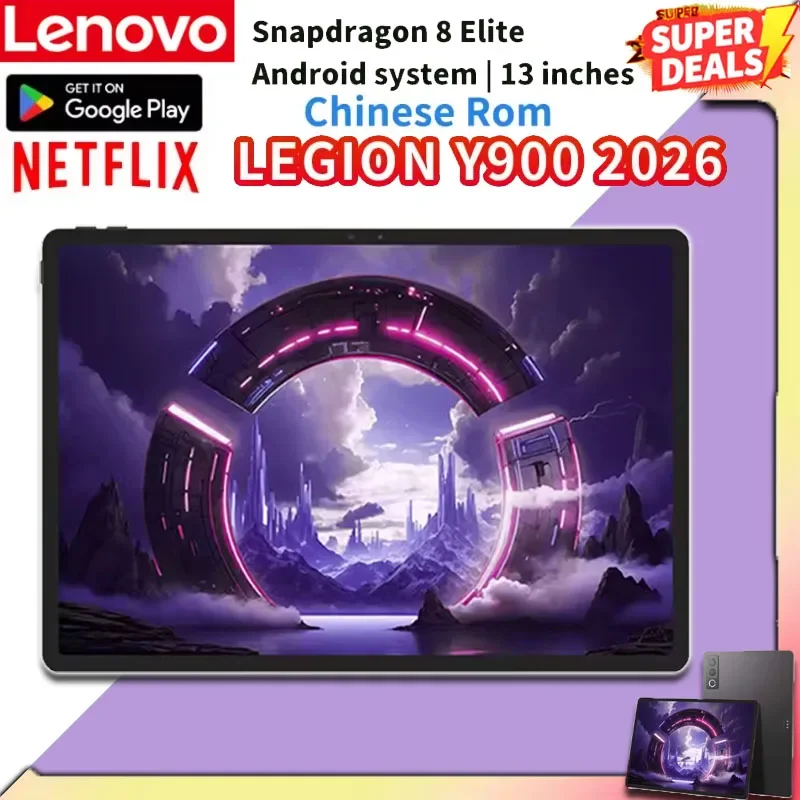 Lenovo Legion Y900 13" 144Hz High Refresh Rate Tablet Snapdragon 8 Gen 3 for Movies & Games Android 16 Gaming Tablet 10200mAh