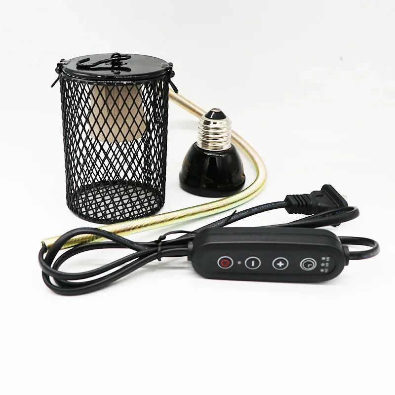 

75/100W Heating Lamp Turtle Snake Lizard Reptiles E27 Infrared Heater Ceramic Anti-Scald Cage Protects Chicks From Hatching