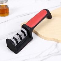 4 Stages Type Knife Sharpener Multi-function Scissors Sharpening Tool Stainless Steel Sharpening Stone for Kitchen