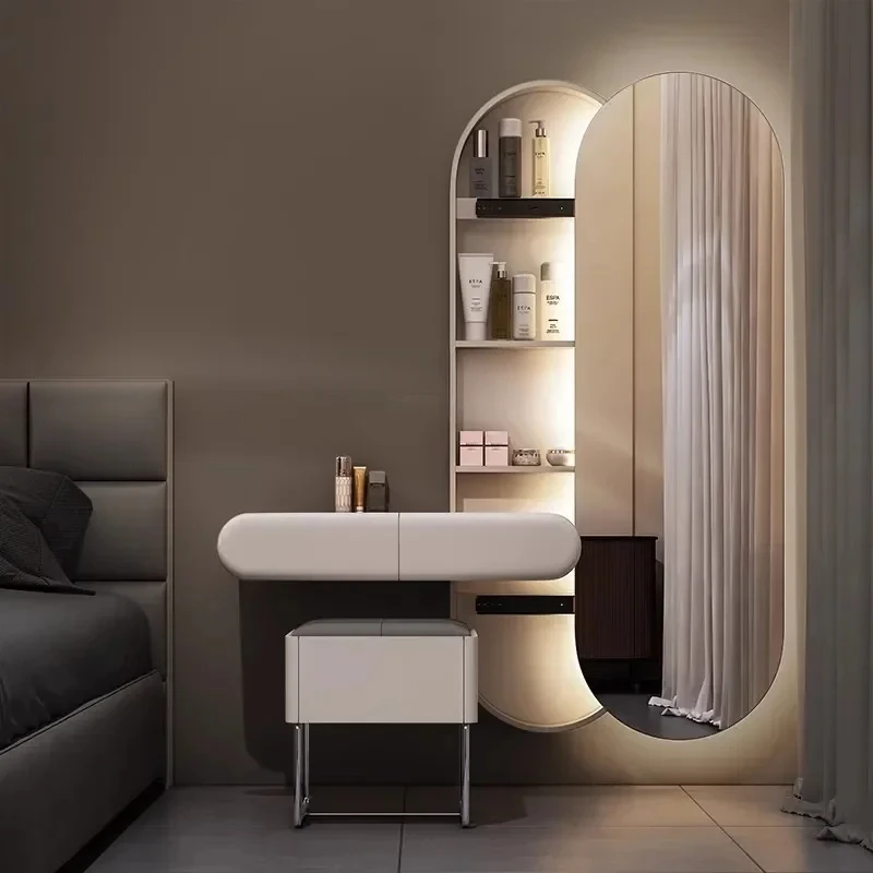 

NewDresser Bedroom Suspended Full Body Mirror Wall Hanging French Mini Bedside Suspended Makeup Table