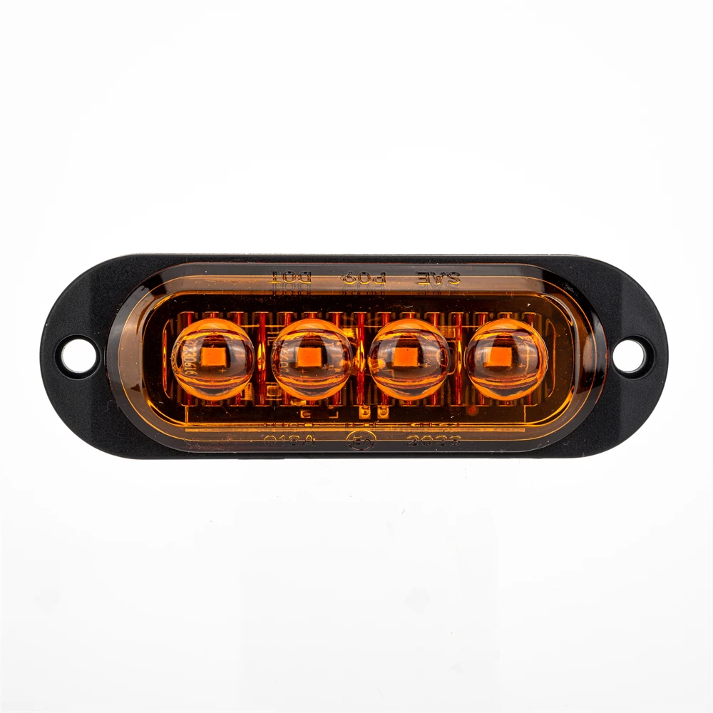 4PCS Amber Lights LED Side Marker Lights Trailer 12v 24v Truck Fender Lights Clearance Lights LED Amber Marker Lights