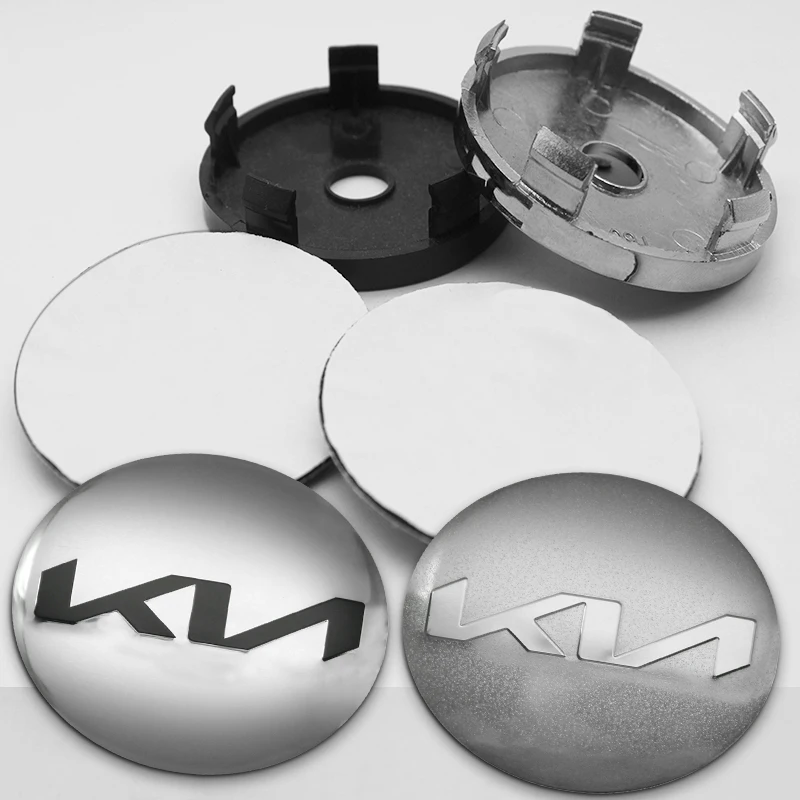 Capuchons centraux de moyeu de roue de voiture, couvercle de jante, insigne d\'emblème pour KIA Ceed Sportage Rio K2 K3 K5 2 3 4 Picanto Sorento,