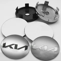 Tapas centrales de cubo de rueda de coche, cubierta de llanta, insignia de emblema para KIA Ceed Sportage Rio K2 K3 K5 2 3 4 Picanto Sorento, accesorios, 4 piezas, 60mm