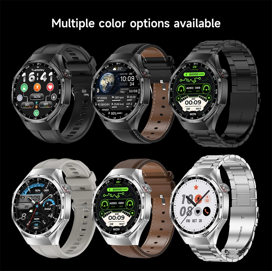 2026 Neue Watch 6 Pro GPS Smartwatch für Herren Sport Fitness AMOLED-Bildschirm Gesundheitsmonitor Bluetooth-Anruf IP68 Wasserdichte Smartwatch – Detail 17