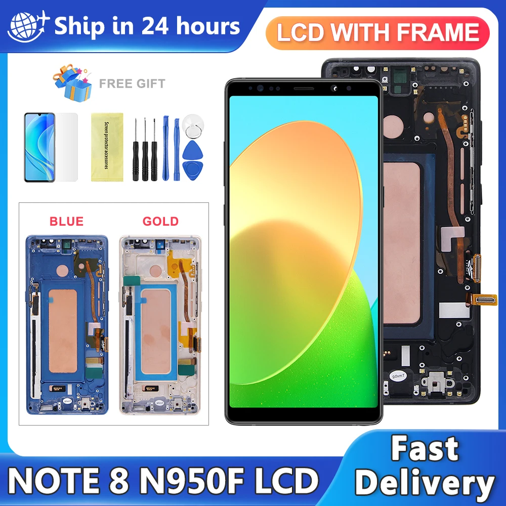 

TFT For Samsung Note8 N950F N950U N950W N950FD LCD Display Touch Screen Digitizer Assembly For Samsung Note 8 LCD Display