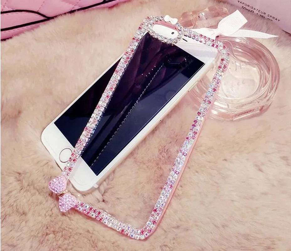 Fashion Bling Diamond Rhinestone Soft TPU Clear Phone Case For iphone 15 14 16 12 13 mini 16Pro Max XR XS MAX 16Plus Back Cover