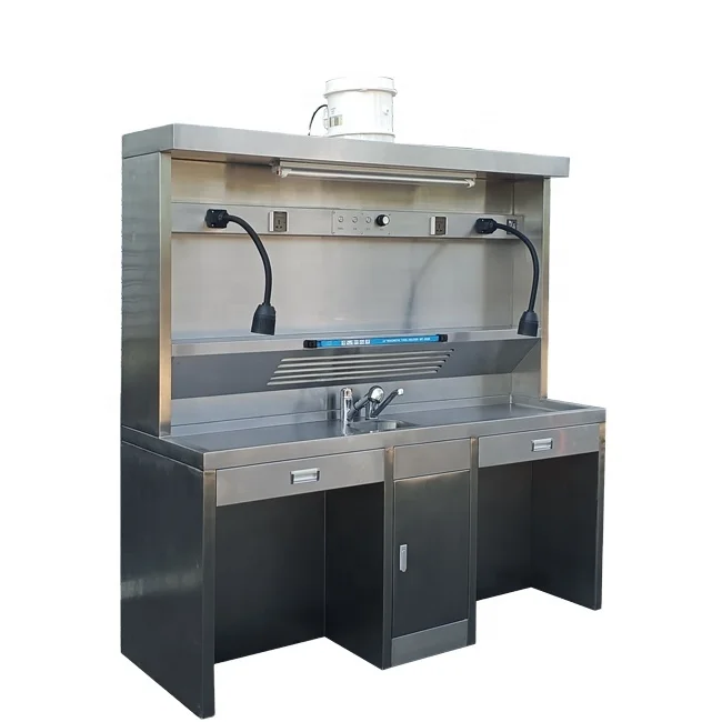 Veterinary equipment Double dissection table and console stainless steel 304 material, load-bearing 200 kg